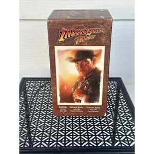 VHS Indiana Jones Trilogy Set Temple Doom Last Crusade Lost Ark Movies 80s VTG